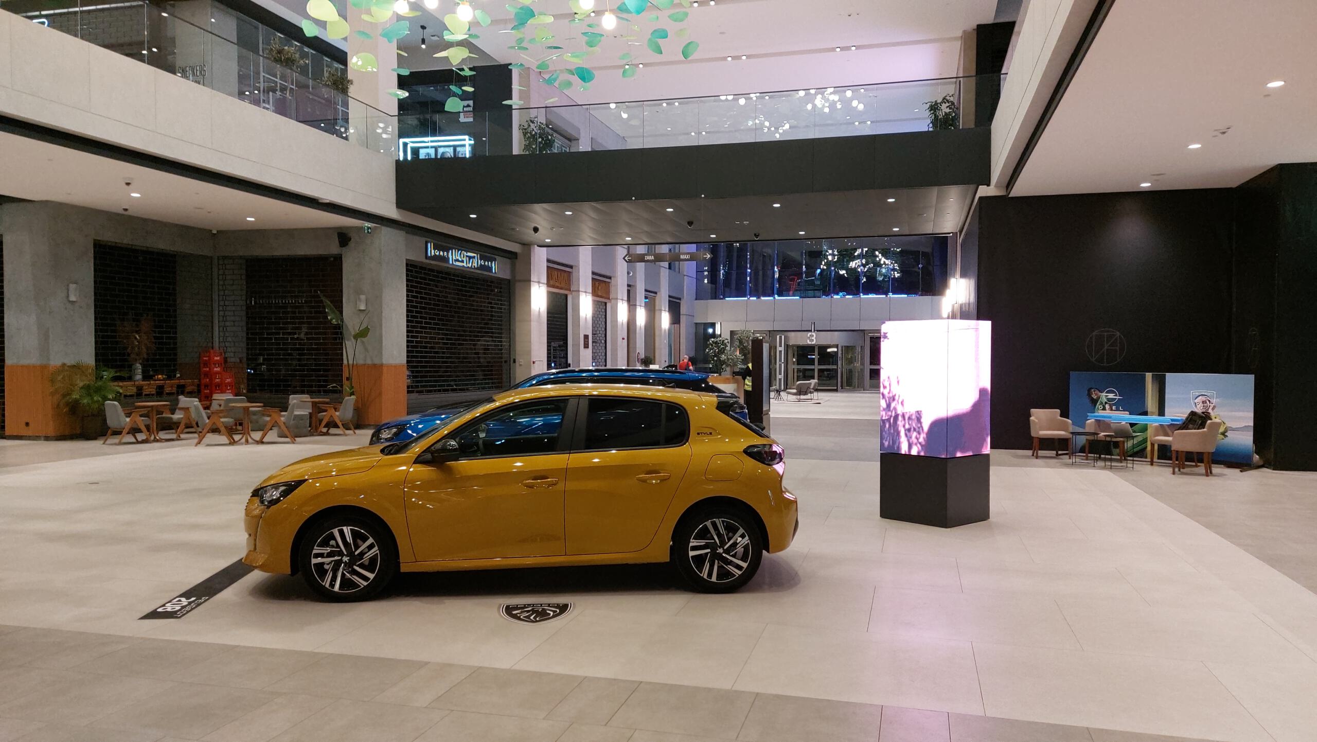 Peugeot and Opel car promotion in an shopping mall
